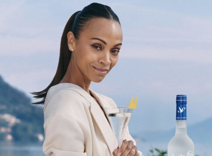 Zoe Saldaña GREY GOOSE, luxury vodka campaign
